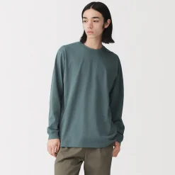 T‐shirt à manches longues en coton épais pour homme