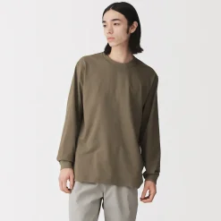 T‐shirt à manches longues en coton épais pour homme