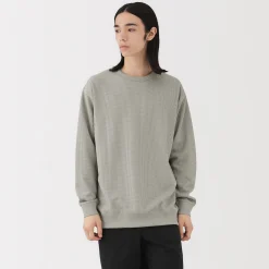 T‐shirt à manches longues gaufré Quick Dry pour homme