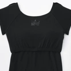 T-shirt brassière lisse en mélange lyocell à mancherons pour femme