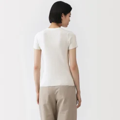 T-shirt en coton biologique hautement torsadé pour femme