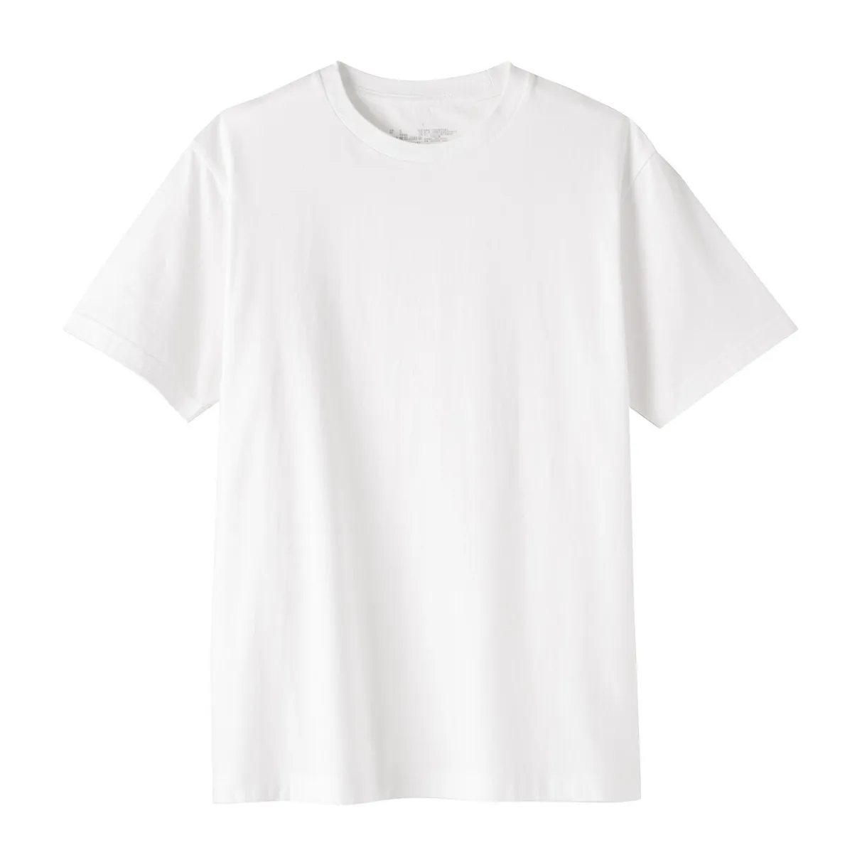 T‐shirt en coton col rond manches courtes homme