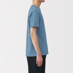 T‐shirt en coton col rond manches courtes homme