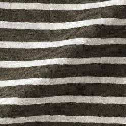 T‐shirt en coton épais manches longues col bateau pour femme