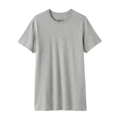T-shirt en coton recyclé sans coutures latérales à col rond - lot de 2, pour homme