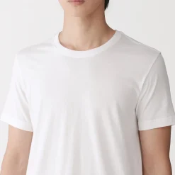 T-shirt en coton recyclé sans coutures latérales à col rond - lot de 2, pour homme