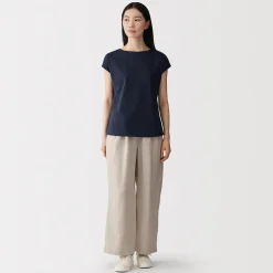 T‐shirt en jersey à manches cap pour femme