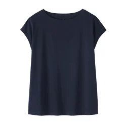 T‐shirt en jersey à manches cap pour femme