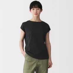 T‐shirt en jersey à manches cap pour femme