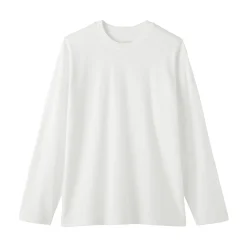 T‐shirt en jersey de coton lavé manches longues pour homme