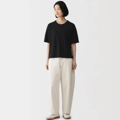 T-shirt en jersey de coton biologique hautement torsadé pour femme