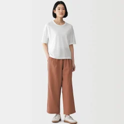 T-shirt en jersey de coton biologique hautement torsadé pour femme