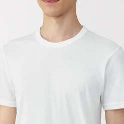 T‐shirt manches courtes col crew en coton chaud pour homme