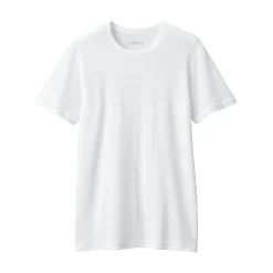 T‐shirt manches courtes col crew en coton chaud pour homme