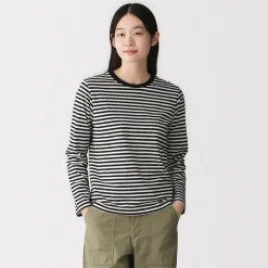 T‐shirt manches longues en coton mélangé pour femme