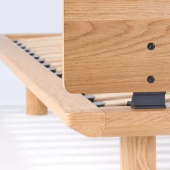 Tête de lit plateforme double en chêne