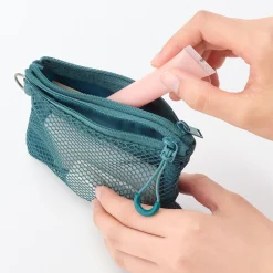 Étui en polyester à double fermeture éclair S