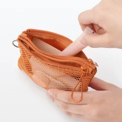 Étui en polyester à double fermeture éclair S