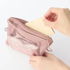 Étui en polyester à double fermeture éclair M