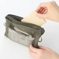 Étui en polyester à double fermeture éclair M