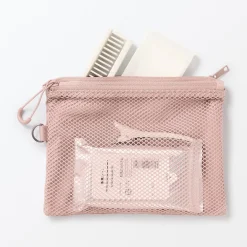 Étui en polyester à double fermeture éclair M