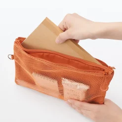 Étui en polyester à double fermeture éclair L