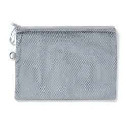 Étui en polyester à double fermeture éclair L