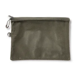 Étui en polyester à double fermeture éclair L