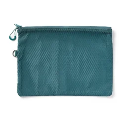 Étui en polyester à double fermeture éclair L