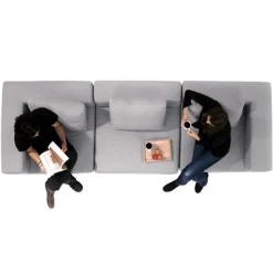 Unité d'angle de canapé modulable ‐ Gris (Dont Eco‐part. 6,50 €)