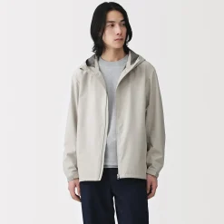 Veste à capuche en polyester déperlante pour homme