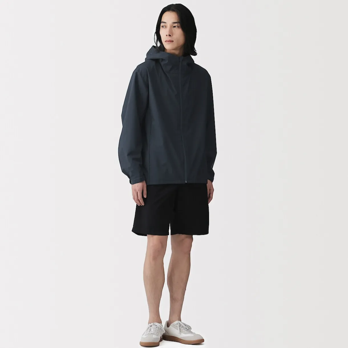 Veste à capuche en polyester déperlante pour homme