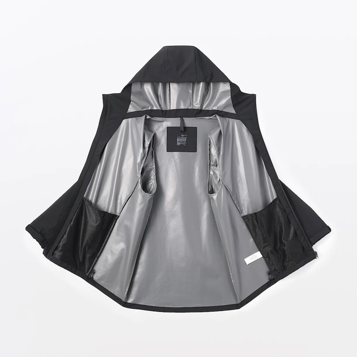 Veste à capuche en polyester déperlante pour homme