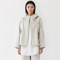 Veste à capuche en toile de coton léger pour femme