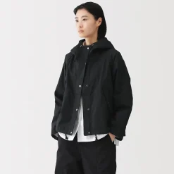 Veste à capuche en toile de coton léger pour femme