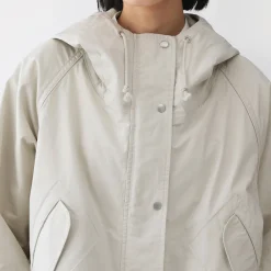 Veste à capuche en toile de coton léger pour femme
