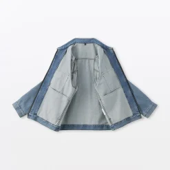 Veste à poches denim en kapok mélangé pour homme