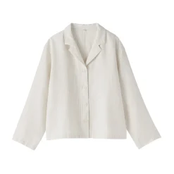 Veste chemise en lin lavé pour femme
