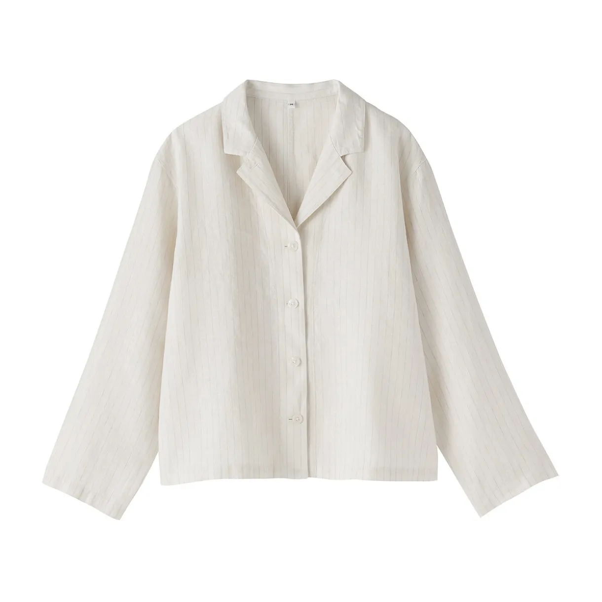 Veste chemise en lin lavé pour femme