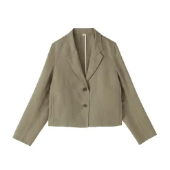 Veste courte en lin et lyocell pour femme