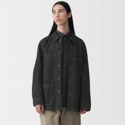 Veste de travail denim en kapok mélangé pour homme