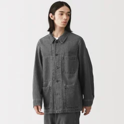 Veste de travail denim en kapok mélangé pour homme