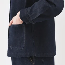 Veste de travail en denim mélangé kapok pour femme