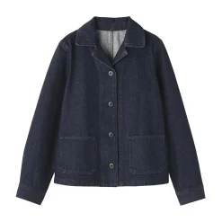 Veste de travail en denim mélangé kapok pour femme