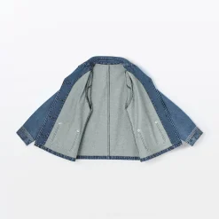Veste de travail en denim mélangé kapok pour femme