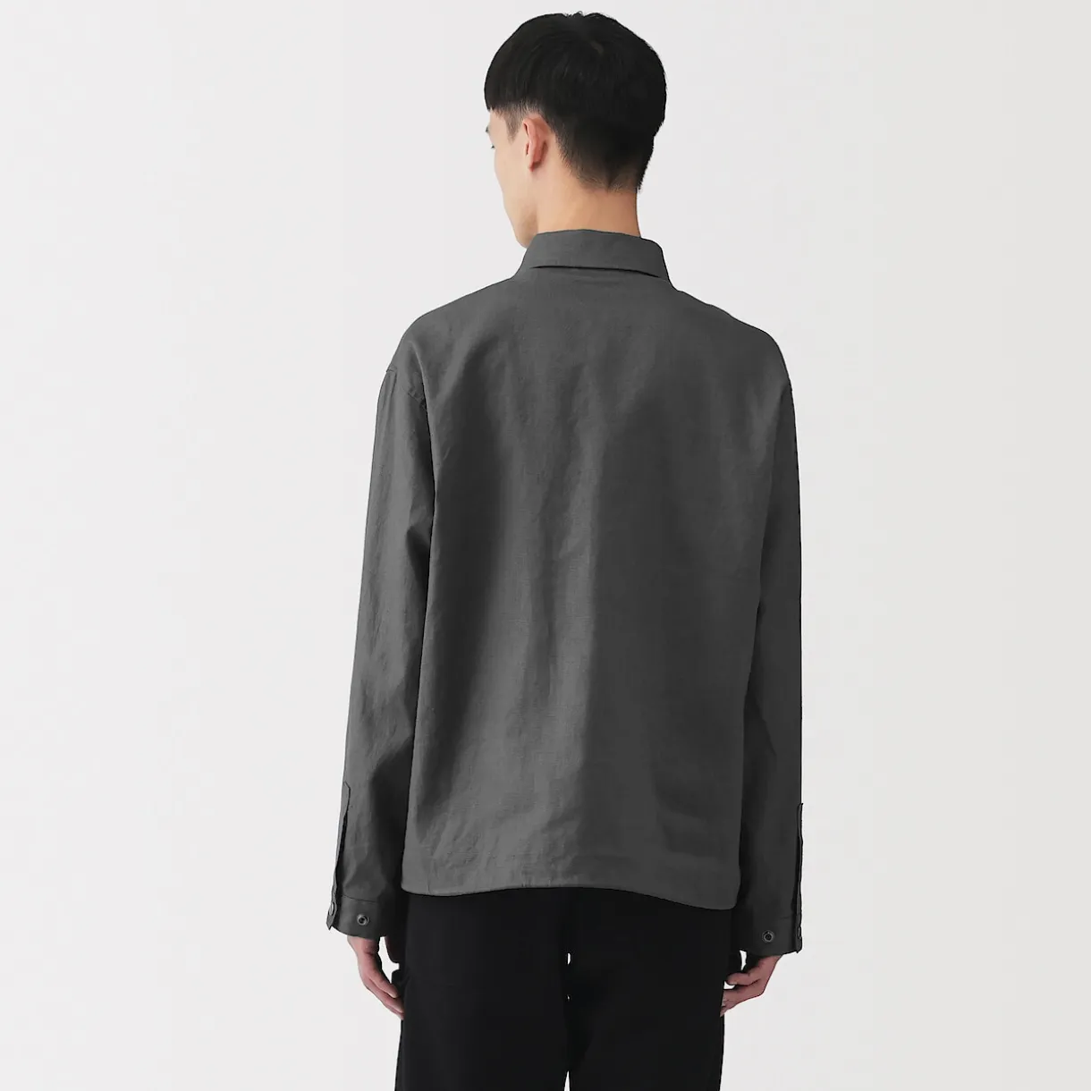 Veste en lin avec cordon de serrage pour homme