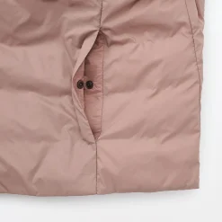 Veste légère pliable en nylon recyclé sans col pour femme