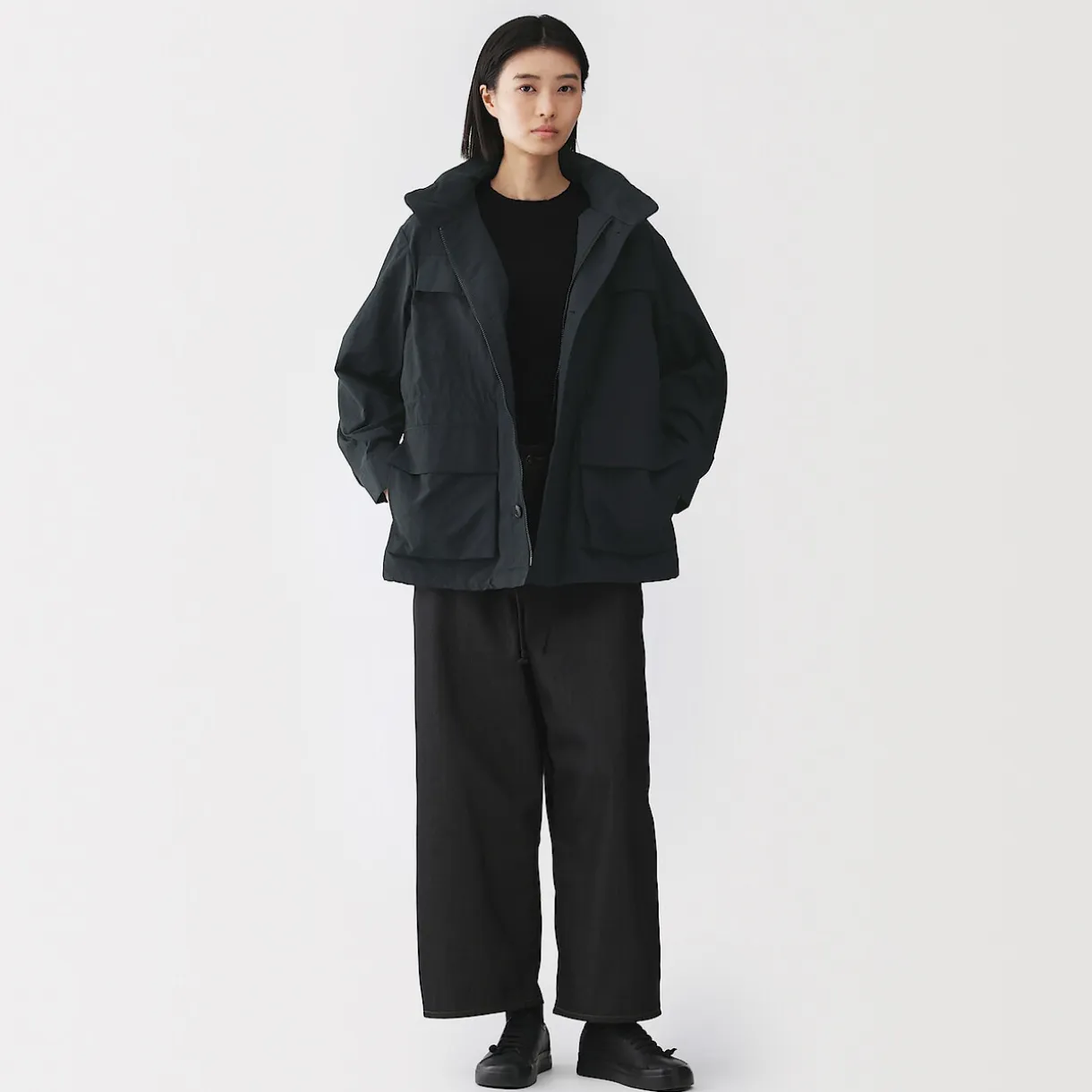 Veste utilitaire en nylon à la teinture naturelle pour femme