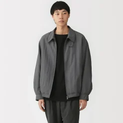 Veste zippée en nylon recyclé déperlant pour homme