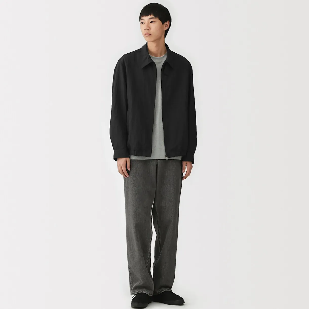 Veste zippée en nylon recyclé déperlant pour homme